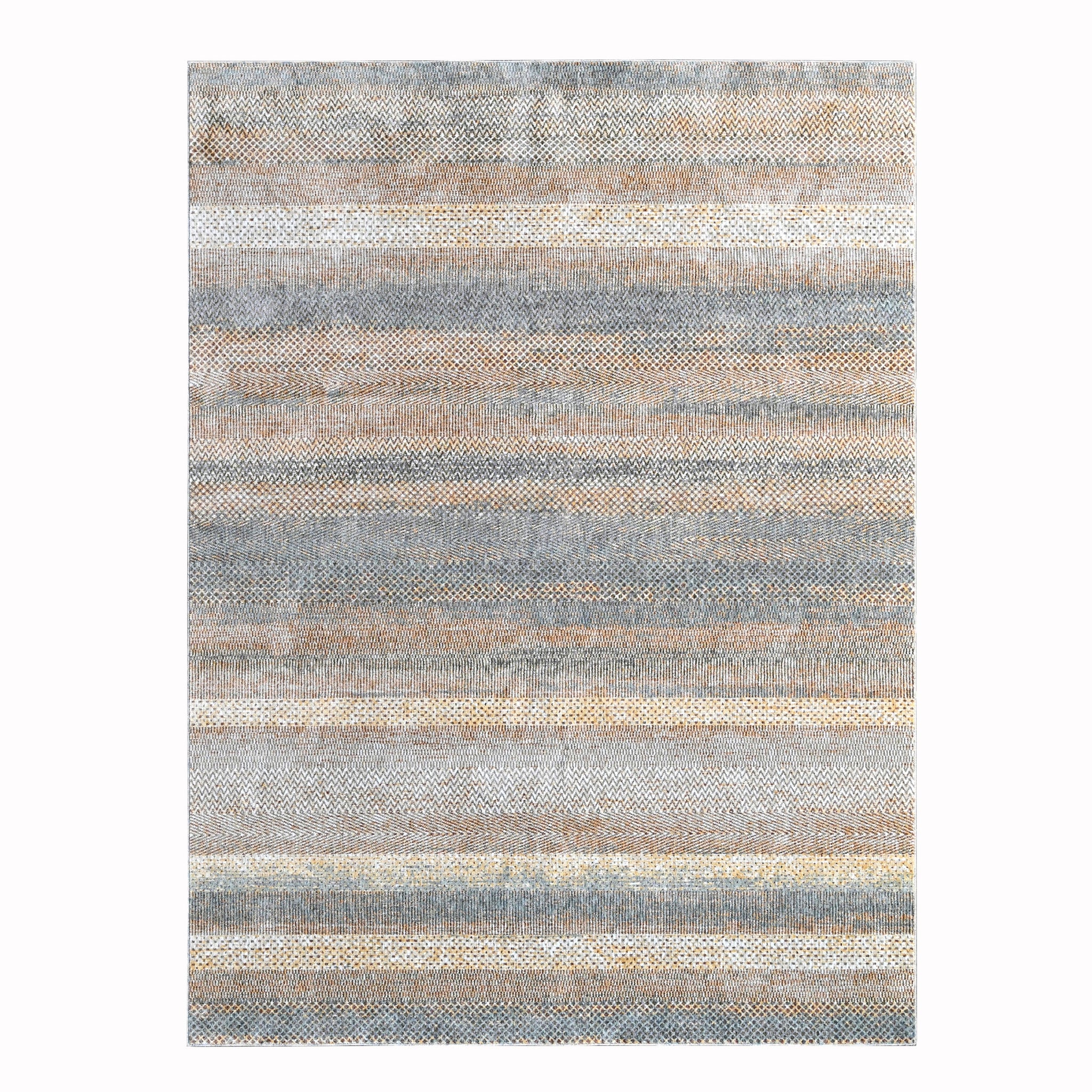 Pastel Modern Blue Power Loom Rug