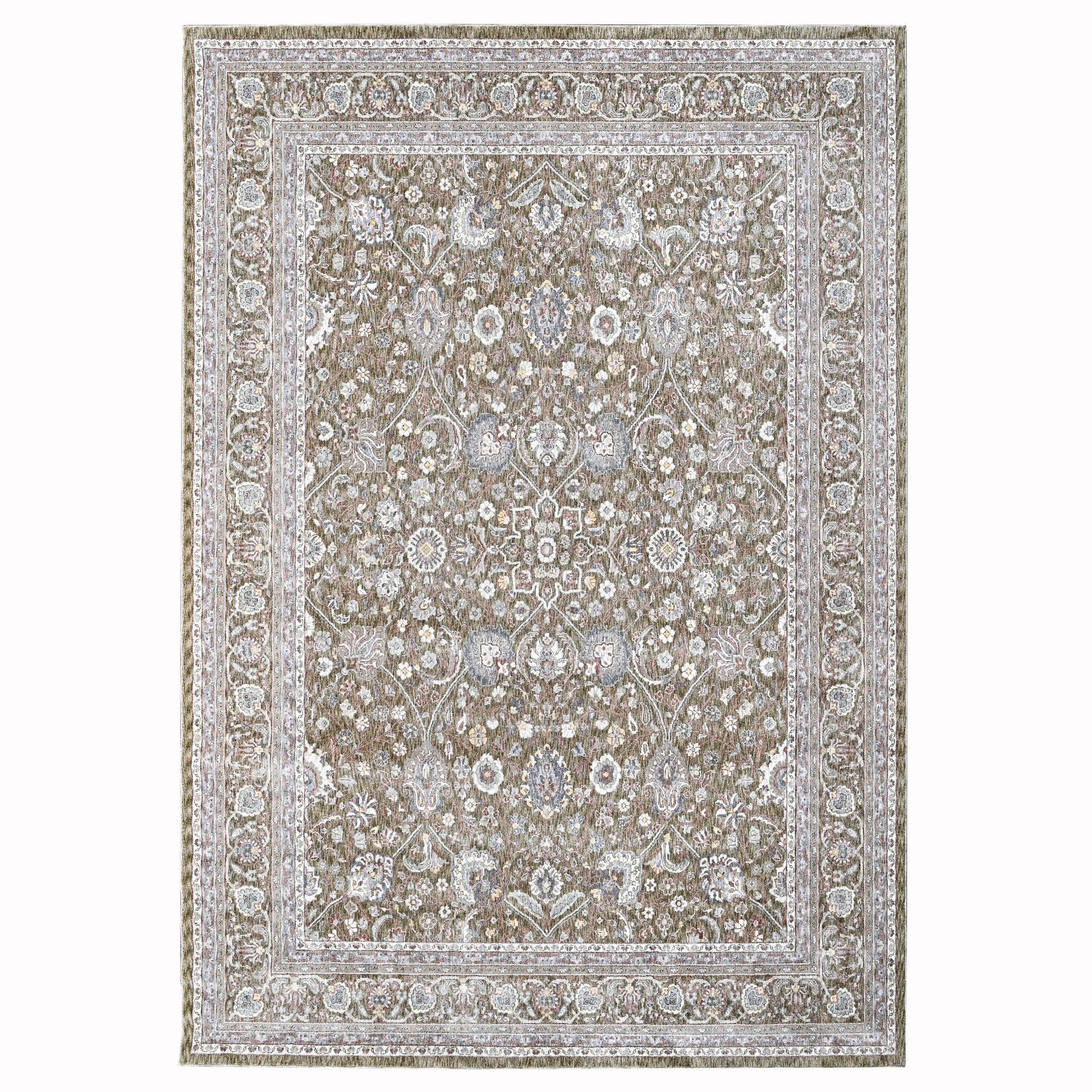 Pastel Modern Olive Power Loom Rug