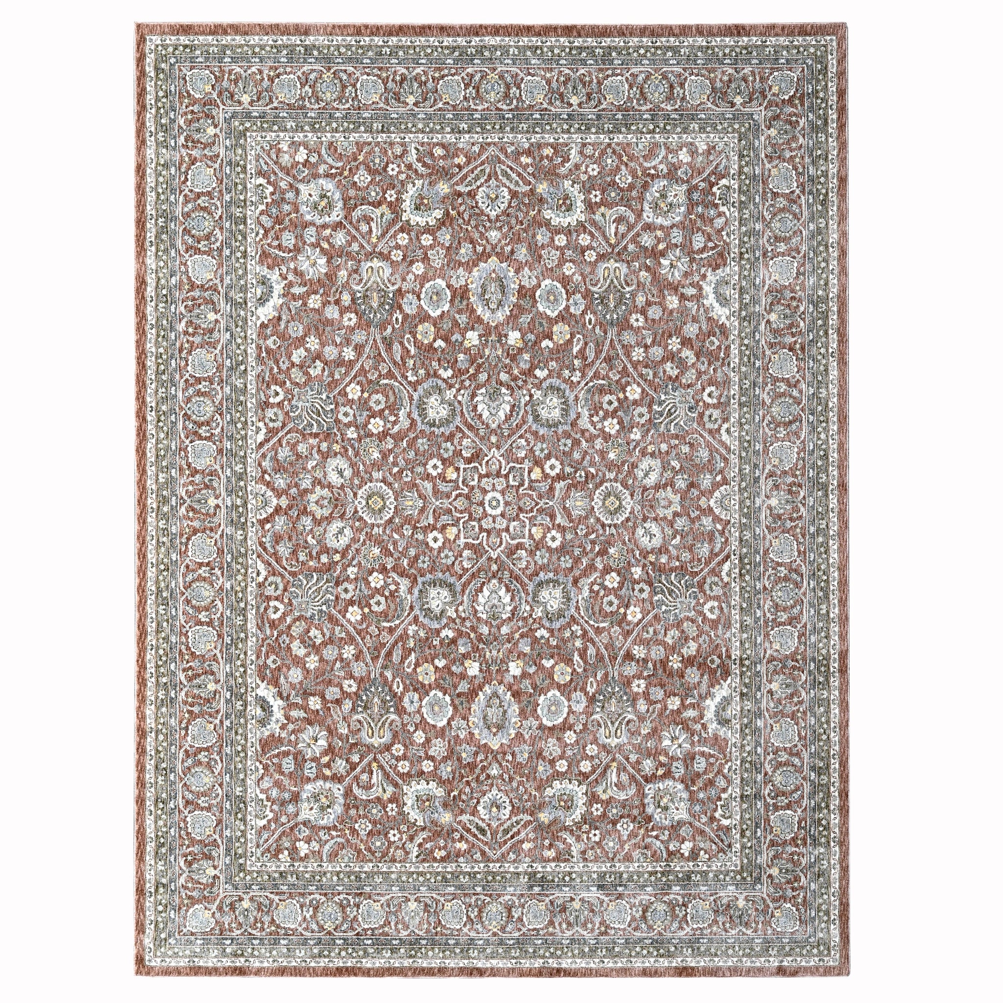 Pastel Modern Rust Power Loom Rug