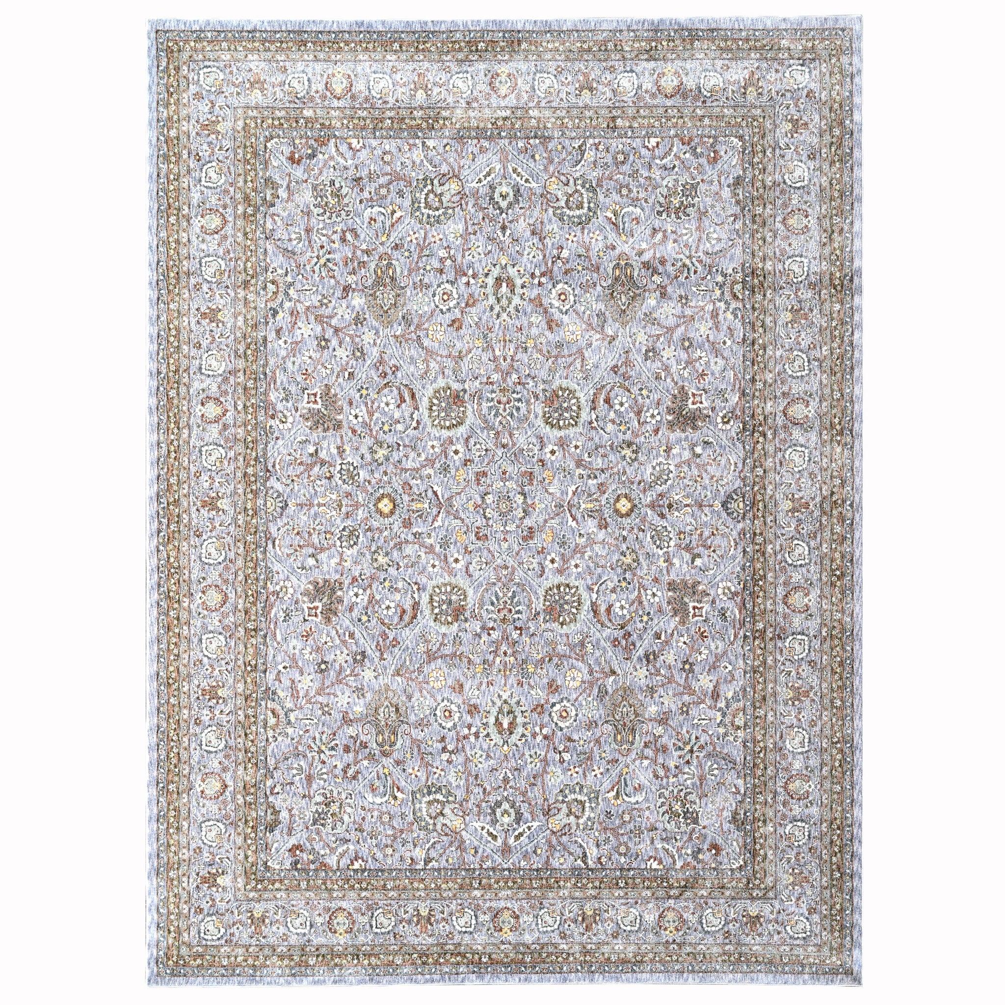 Pastel Modern Silver Power Loom Rug