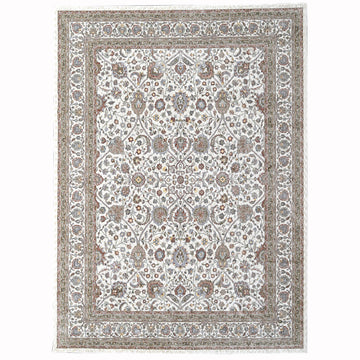 Pastel Modern White Power Loom Rug