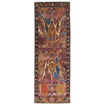 Transitional Wool Pink Hand knotted Rug