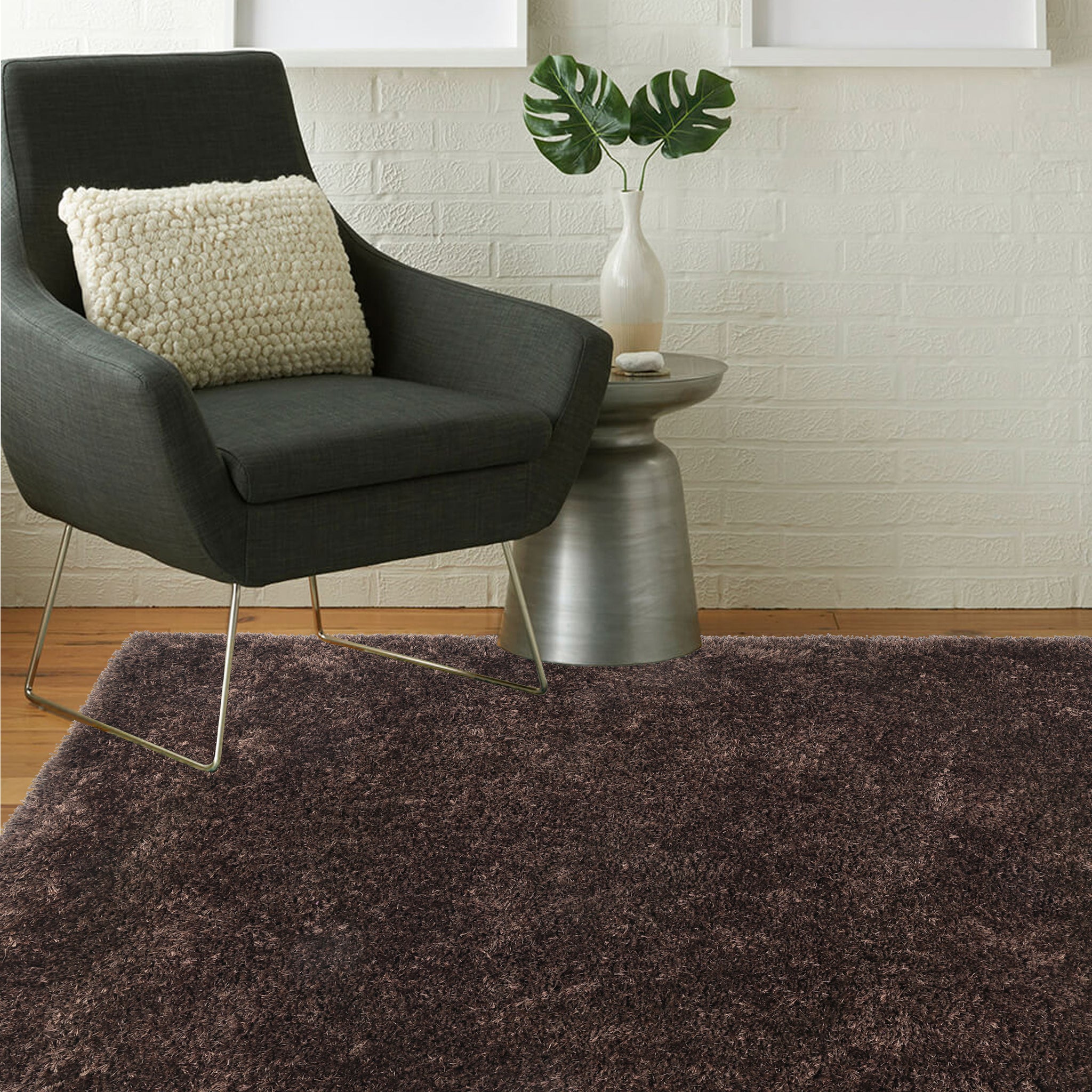 Echo Hand Tufted Rug - Chocolate