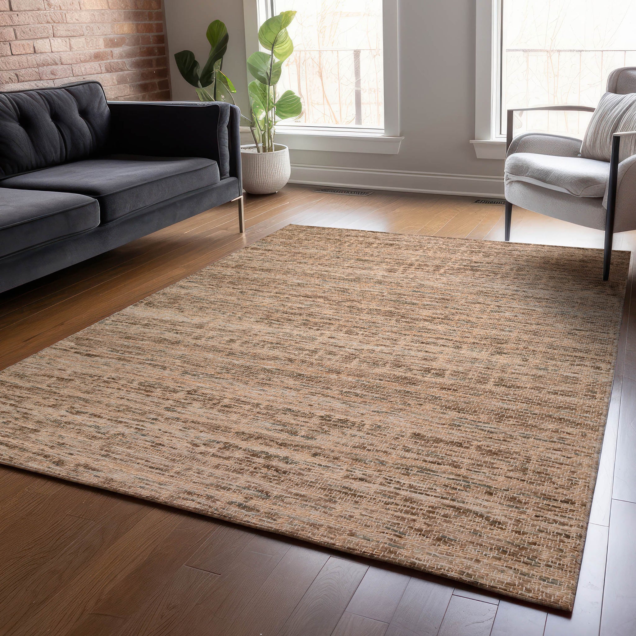 Thar Hand Woven Wool & Jute Rug - Taupe