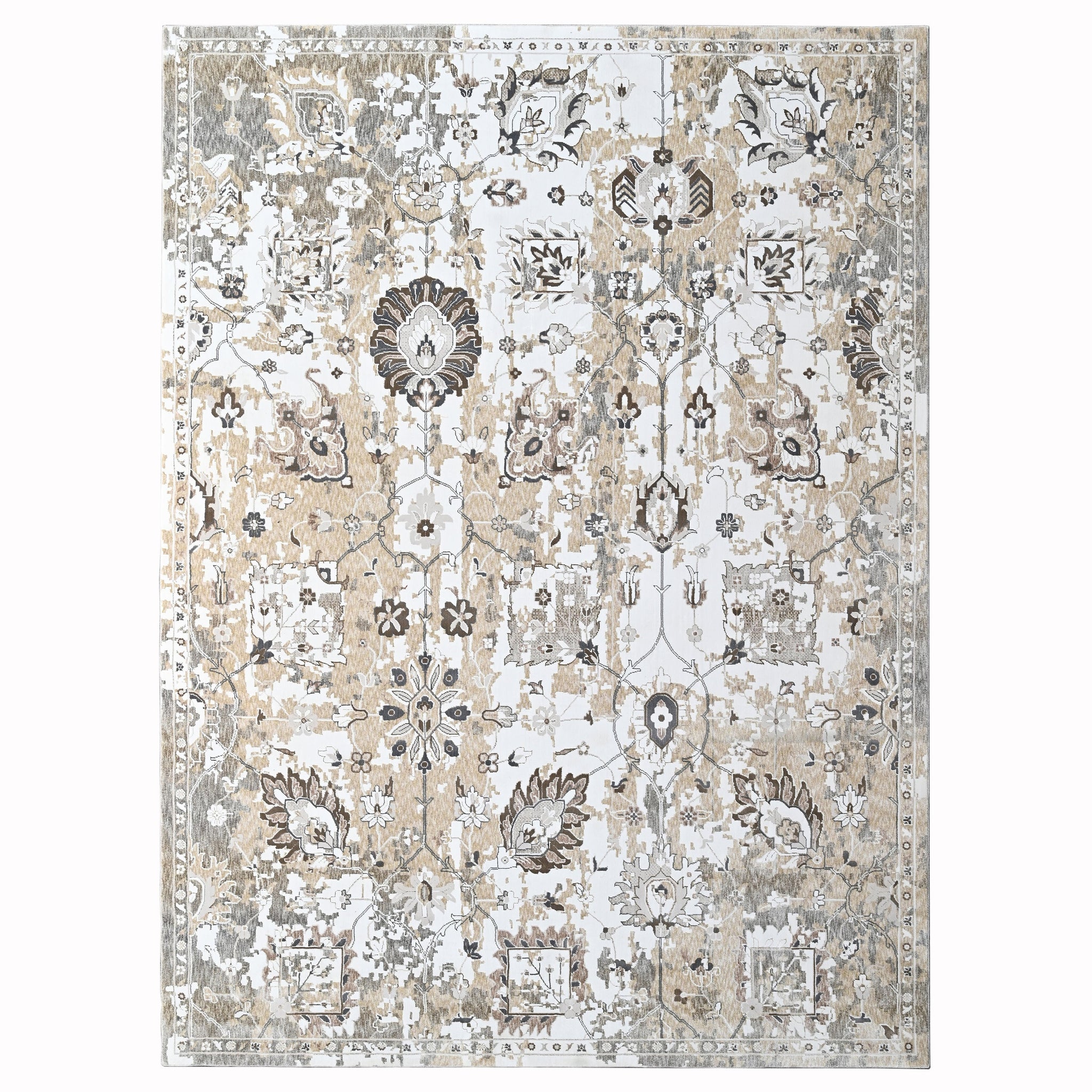 Sintara Modern Ivory Beige Power Loom Rug