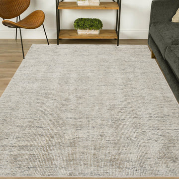 Sierra Hand Woven Wool & Viscose Rug - Beige