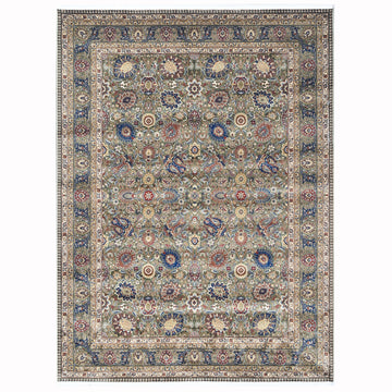 Mogul Modern Green Power Loom Rug