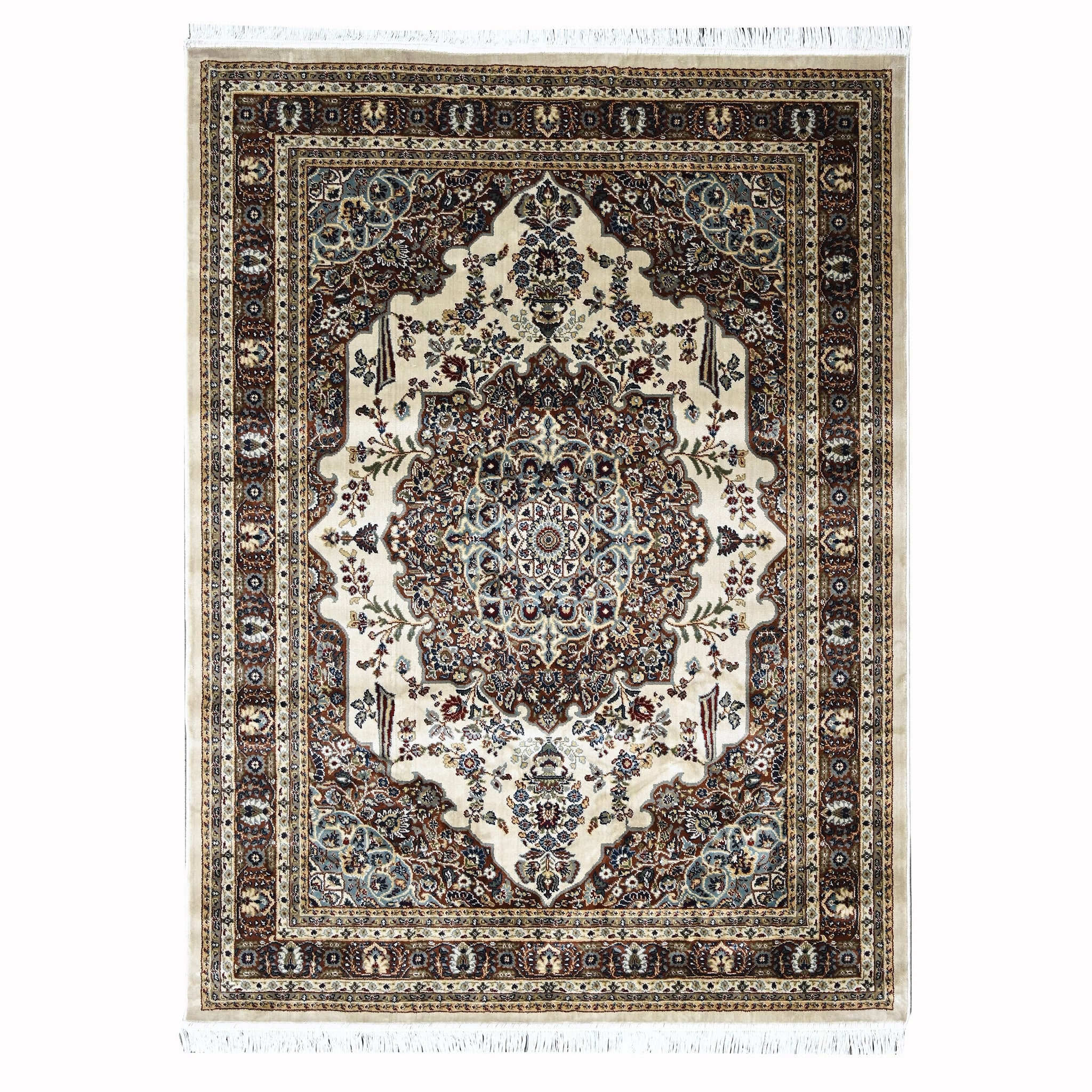 Mogul Modern Brown Power Loom Rug