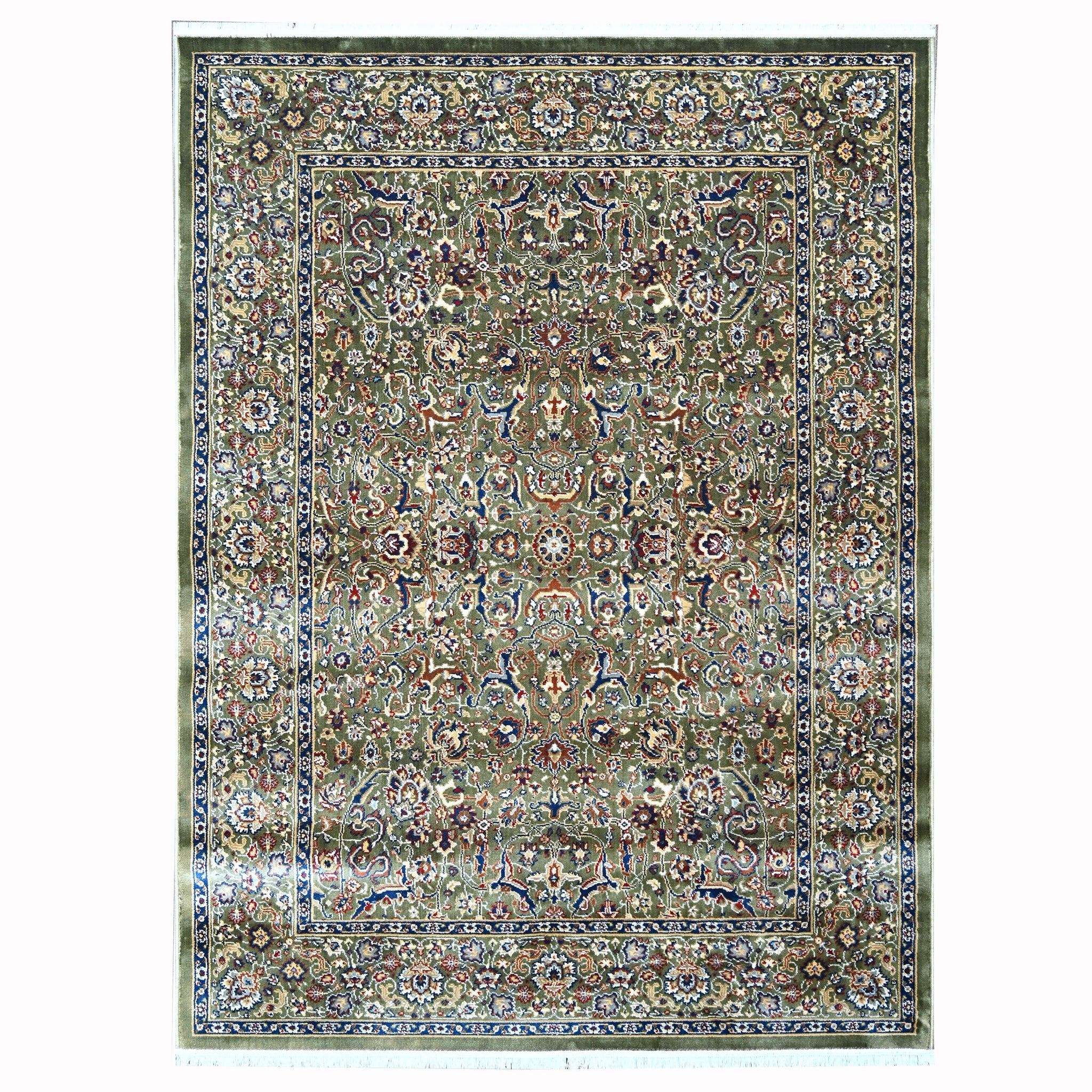 Mogul Modern Green Power Loom Rug