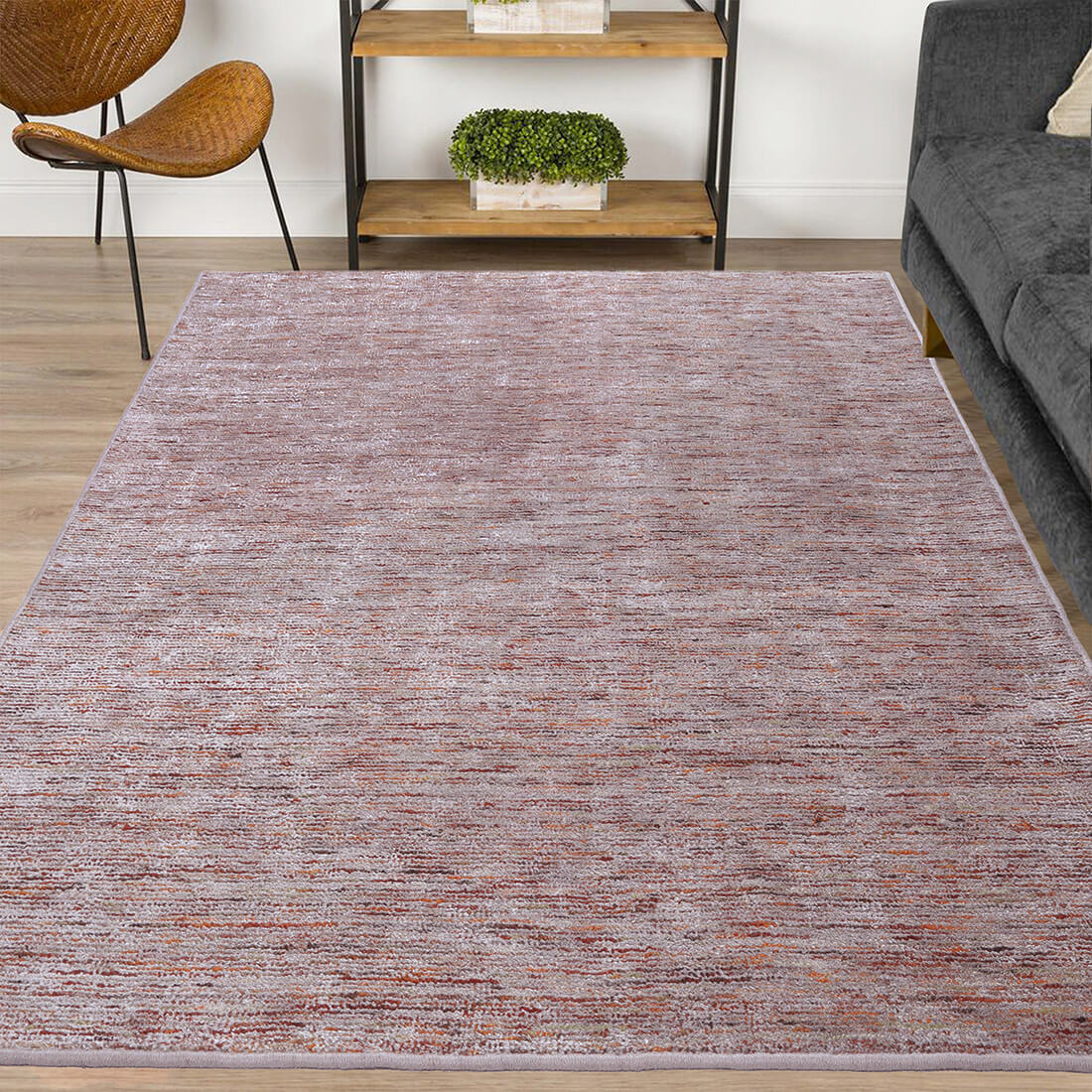 Ambient Handloom Rug - Paprika