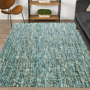 Aura Hand Woven Rug -  Turquoise