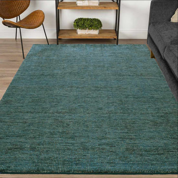 Element Hand Loom  Rug - Teal