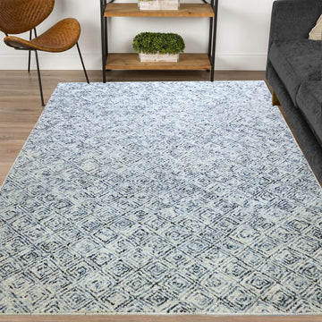 Eternity Hand Tufted  Rug - Navy