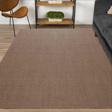 Mood 100 Hand Woven Wool & Jute Rug - Mocha