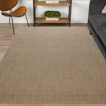 Mood 100 Hand Woven Wool & Jute Rug - Sandstone