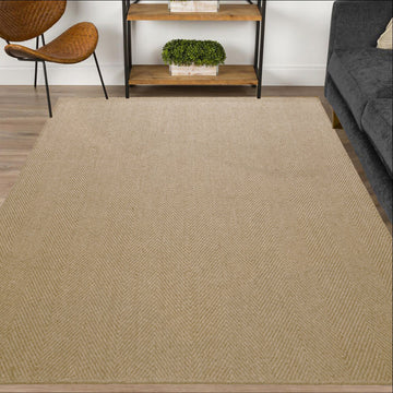 Mood 200 Hand Woven Wool & Jute Rug - Linen