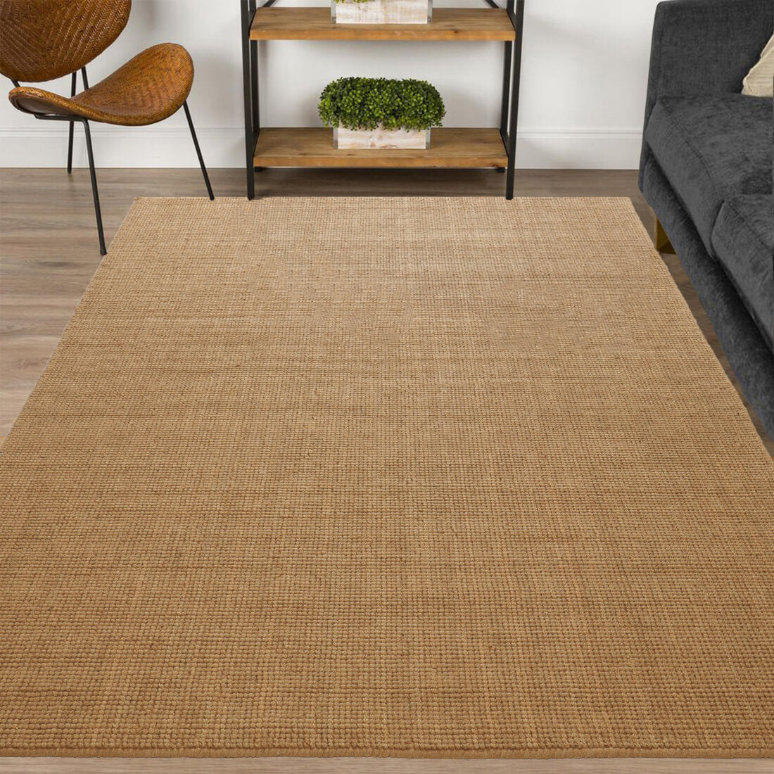 Mood 300 Hand Woven Wool & Jute Rug - Wheat