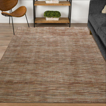 Noir Hand Woven Wool & Viscose Rug - Mocha