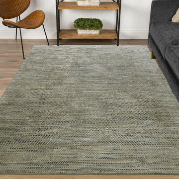 Noir Hand Woven Wool & Viscose Rug - Mushroom